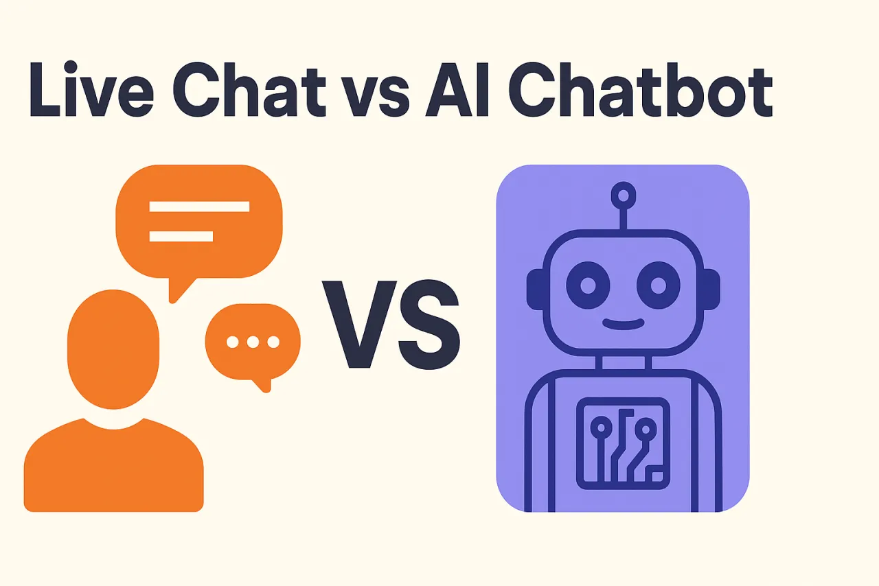 Live Chat vs. AI Chatbot — What's the Difference and How Do You Choose?